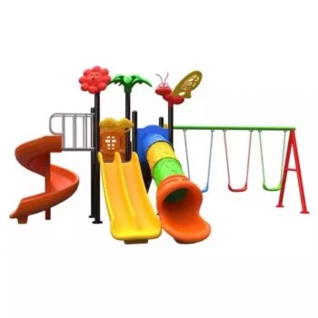 Multi feature Children's Playground with Slides and Swings