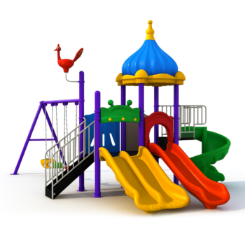 Kids Outdoor Playground for Home & Schools – Spiral Slide, Swings & Play Tower