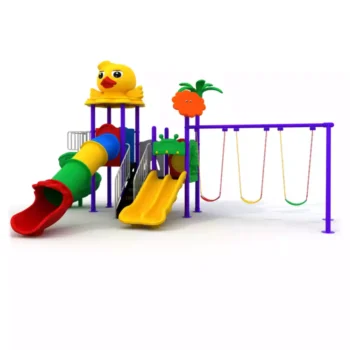 Duck Tower Sliding and Swings Set