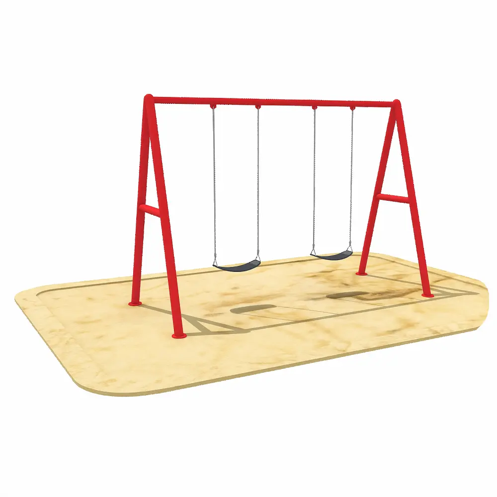 Outdoor Kids Swing Set double outdoor kids swing set metal frame