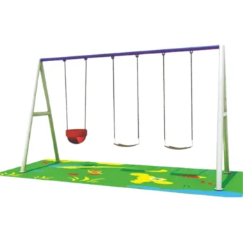 multi seat outdoor kids swing set metal frame