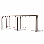 large multi seat outdoor kids swing set