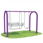 outdoor kids swing set with bench seat