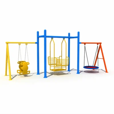 Family Swing Set for Parks & Resorts - Multi-Activity Outdoor Playground System for Sale in KSA