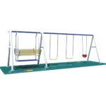 outdoor kids swing set with bench and play seats
