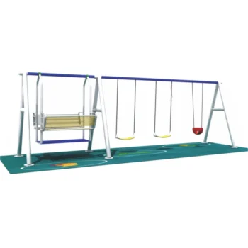 outdoor kids swing set with bench and play seats