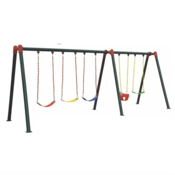 wide span outdoor kids swing set playground