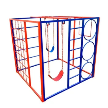 kids 3d cube climbing and swing play structure