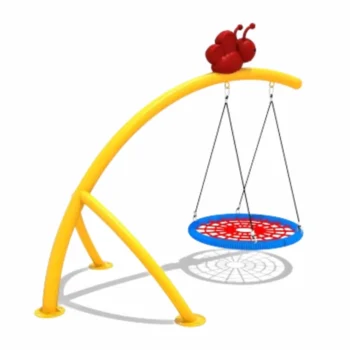 themed single arch outdoor kids nest swing
