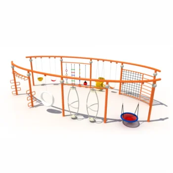 curved multi activity playground system