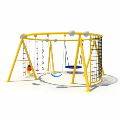 Multi-Function Metal Swing Set for Kids | Indoor & Outdoor Play for Kindergarten & Garden