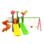 Large Kids Playground Set with Slides and Swings