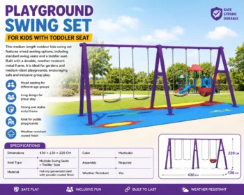 Playground Swing Set for Kids with Toddler Seat – Buy in KSA