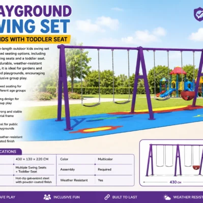 Playground Swing Set for Kids with Toddler Seat – Buy in KSA