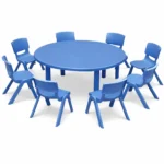 Kids Round Table with 6 Chairs – Multiple Colors