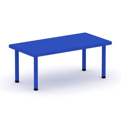 Rectangular Blue Kids Classroom Activity Table 120×60×50 cm | Durable Plastic Multi-Seater Learning Desk