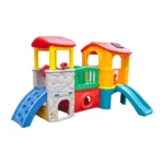 kids playhouse playground with double slides