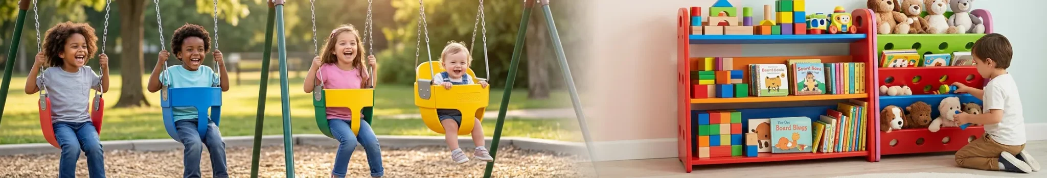 Kids Accessories - Swing Seats & Toy Storage Racks