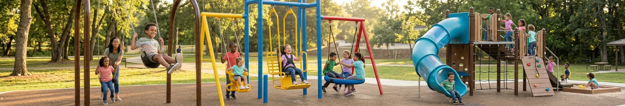 Commercial Multi-Seat Playground Swing Sets for Parks, Schools & Public Areas