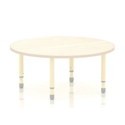 Round Adjustable Kids Wooden Table 120cm Diameter with variable height