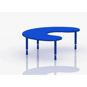 Wooden Crescent Kids Activity Table - 180 × 120 cm - Adjustable Height