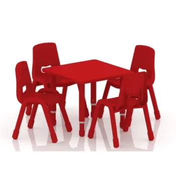 Square Kids Wooden Activity Table 60×60cm with Adjustable Legs