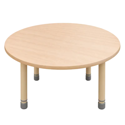 Round Adjustable Kids Wooden Table 120cm Diameter with variable height