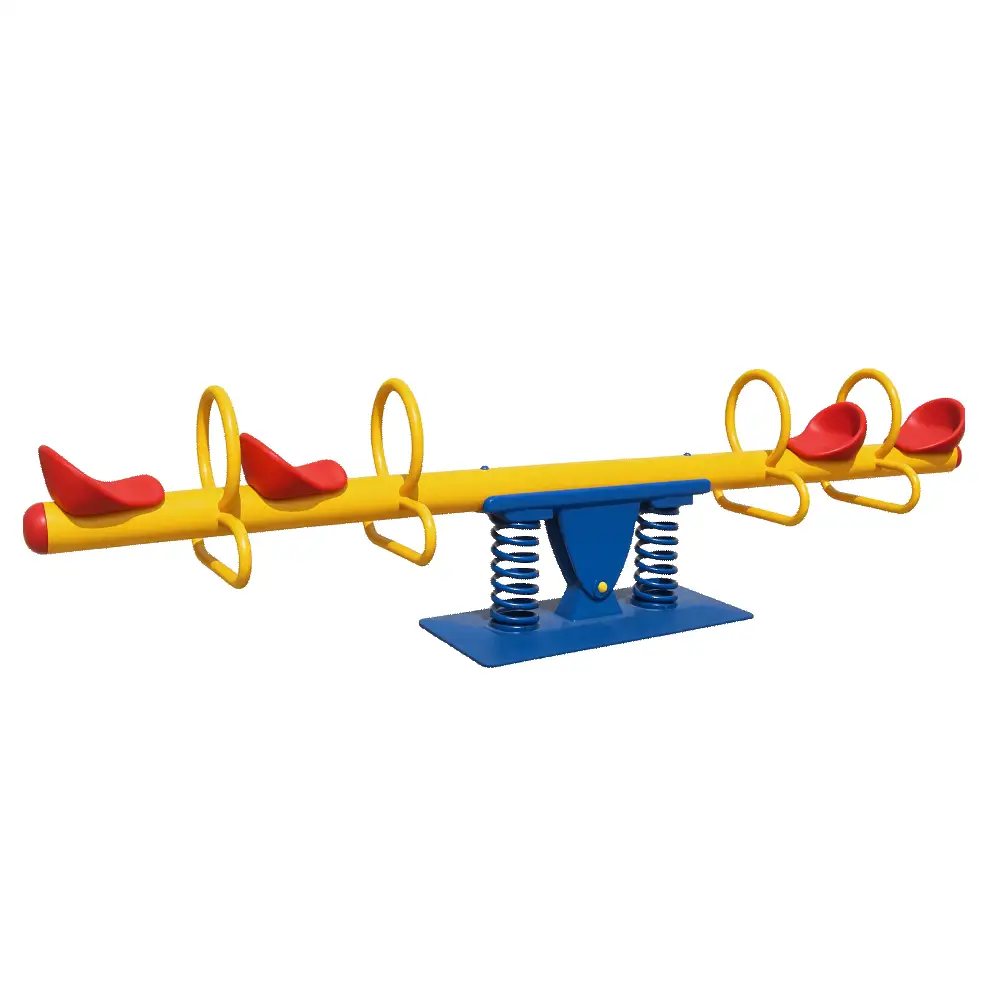 Outdoor Spring Seesaw for Kids 4-seater outdoor spring seesaw for kids with galvanized steel frame