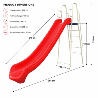 Extra Large Kids Outdoor Slide with Metal Frame in Saudi Arabia