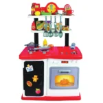 Electronic Play Kitchen with Lights, Sounds & 30 Accessories