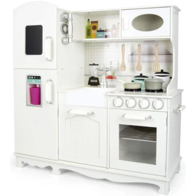 Complete Play Kitchen with Cooking Tools – 110cm Tall Unit
