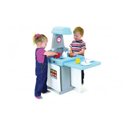 2-in-1 Play Kitchen & Activity Center – Double-Sided Fun