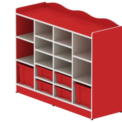 Sixteen Compartment Storage Unit for Busy Kindergarten Classrooms