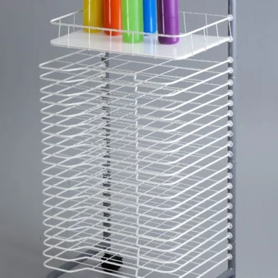 Mobile Artwork Drying Rack for Classroom Art Sessions