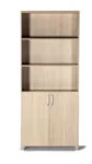 File Storage Cabinet with Open Shelving and Lower Doors