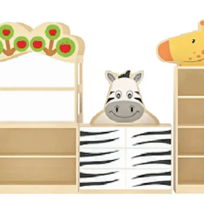 Forest Animal Themed Storage Corner Set for Kindergartens