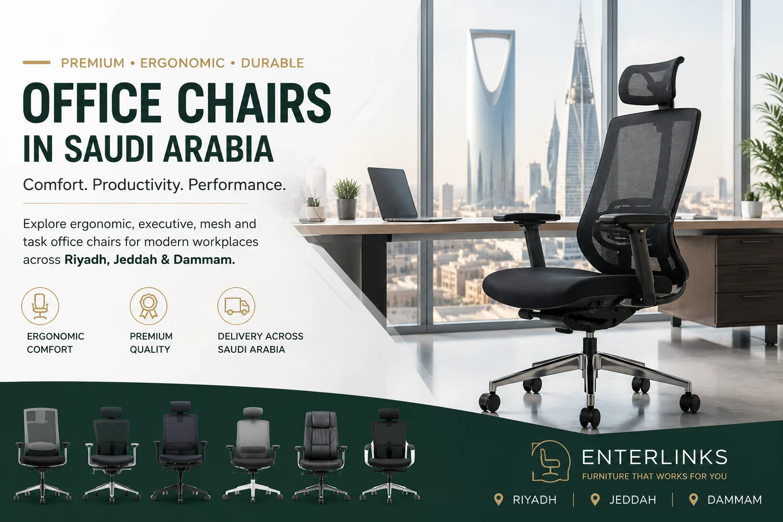 Shop Best office chairs in saudi arabia