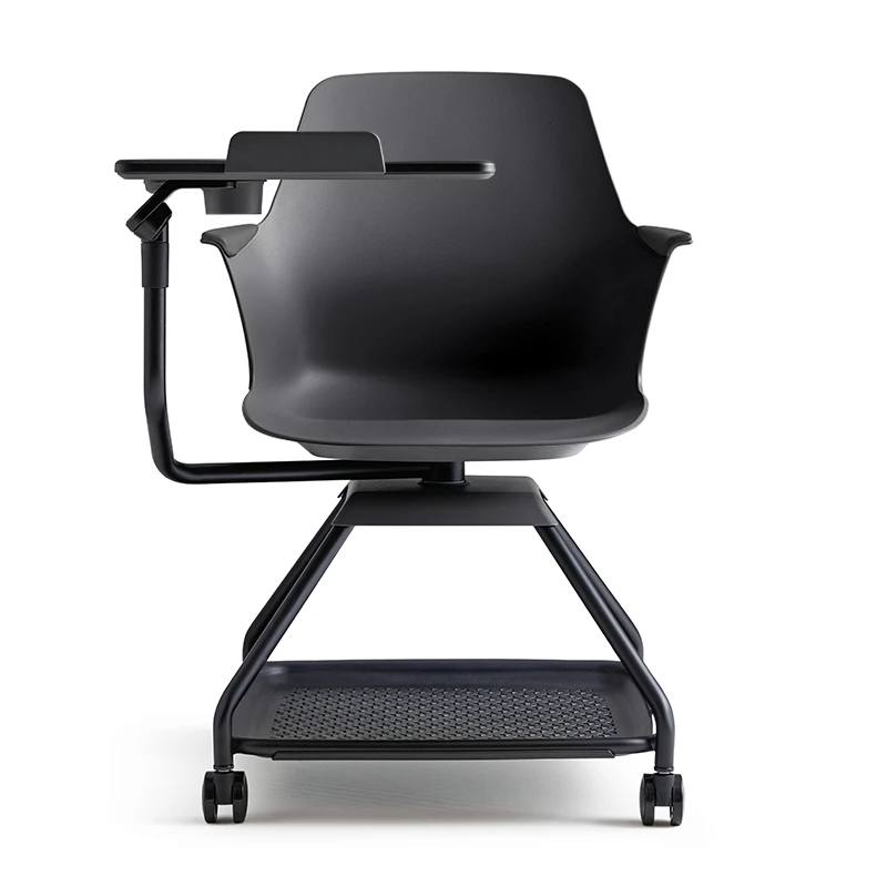 U60D100C_BK_01_Black Bestuhl Plot Study Chair with Non-Padded Seat, Writing Tablet & Lower Storage Tray in Saudi Arabia