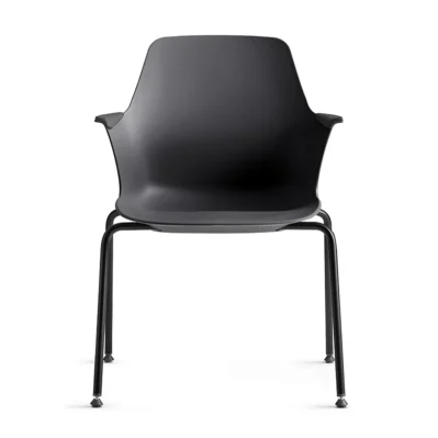 Bestuhl Plot 4-Leg Meeting Chair with Non-Padded Seat, Integrated Armrests & Stackable Design in Saudi Arabia