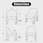 Red Kids Plastic Tub Chair