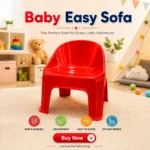 Red Kids Plastic Tub Chair