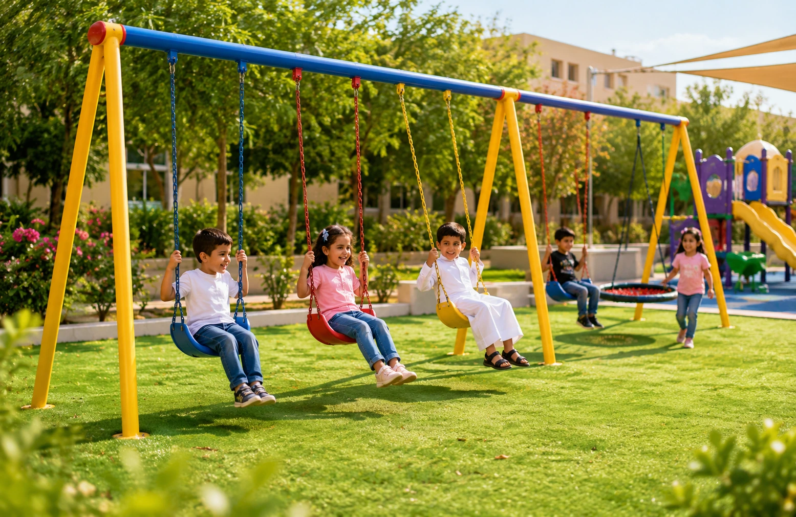 Swing Sets Built for Parks & Schools