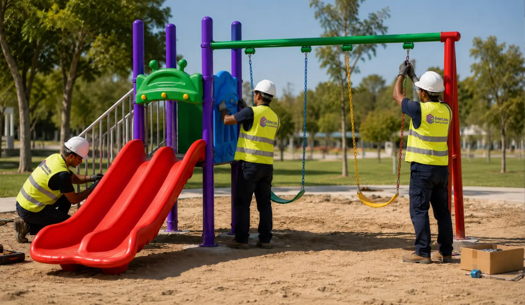 Professional playground installation