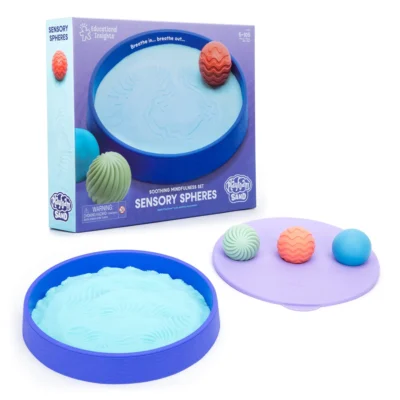 Sensory Sand Pattern Balls with Round Play Tray