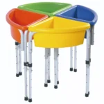 Round Sensory Table with Four Separate Play Trays