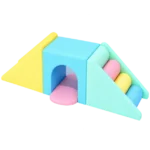 Pastel Soft Play Tunnel Climber with Rounded Steps