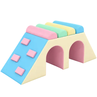 Double Tunnel Soft Play Climber with Padded Holds