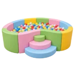 Oval Soft Play Ball Pit with Three-Step Entry