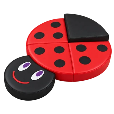 Red Ladybug Soft Play Climber with Raised Quarter