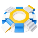 Circular Soft Play Obstacle Course with Recessed Centre